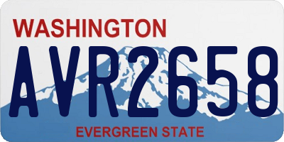 WA license plate AVR2658