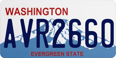 WA license plate AVR2660