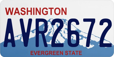 WA license plate AVR2672