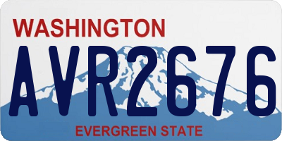WA license plate AVR2676