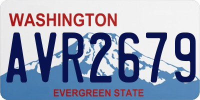 WA license plate AVR2679