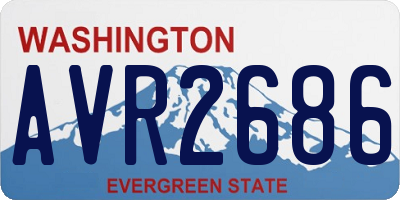 WA license plate AVR2686