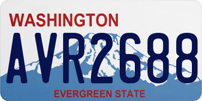 WA license plate AVR2688