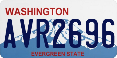 WA license plate AVR2696