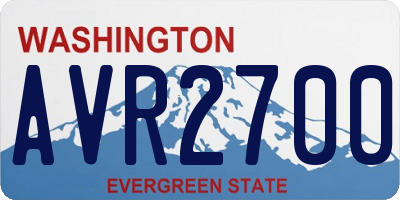 WA license plate AVR2700