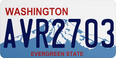 WA license plate AVR2703