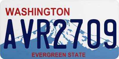 WA license plate AVR2709