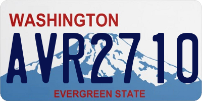 WA license plate AVR2710