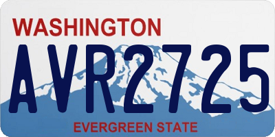 WA license plate AVR2725