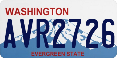WA license plate AVR2726