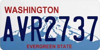 WA license plate AVR2737