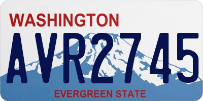 WA license plate AVR2745
