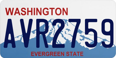 WA license plate AVR2759