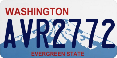 WA license plate AVR2772