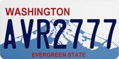 WA license plate AVR2777