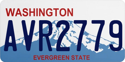 WA license plate AVR2779