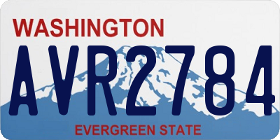 WA license plate AVR2784