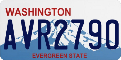 WA license plate AVR2790