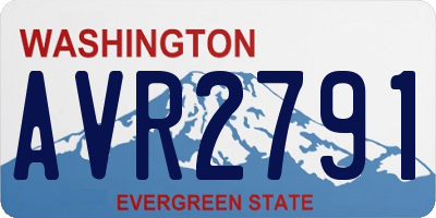 WA license plate AVR2791