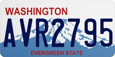WA license plate AVR2795