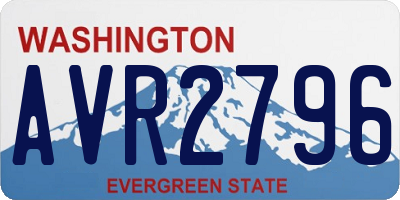 WA license plate AVR2796
