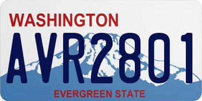 WA license plate AVR2801