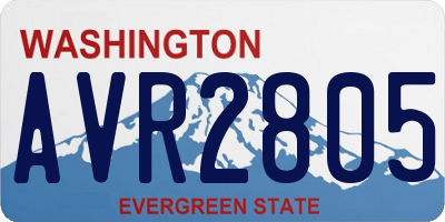 WA license plate AVR2805