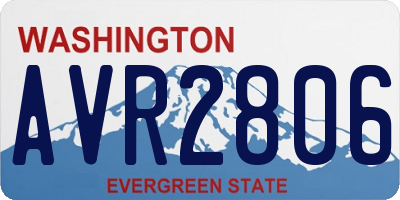 WA license plate AVR2806