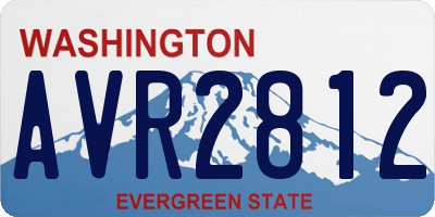 WA license plate AVR2812