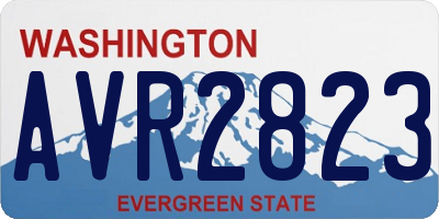 WA license plate AVR2823