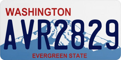 WA license plate AVR2829