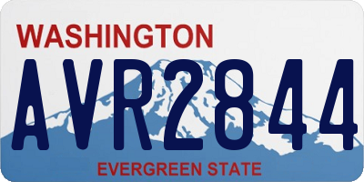WA license plate AVR2844