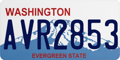 WA license plate AVR2853