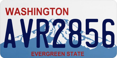 WA license plate AVR2856
