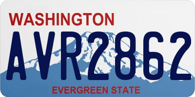 WA license plate AVR2862