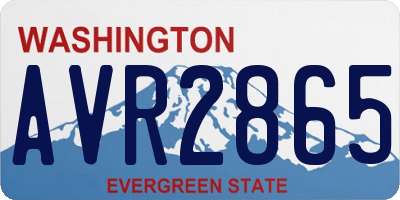 WA license plate AVR2865