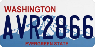 WA license plate AVR2866