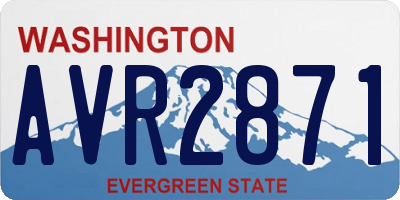 WA license plate AVR2871