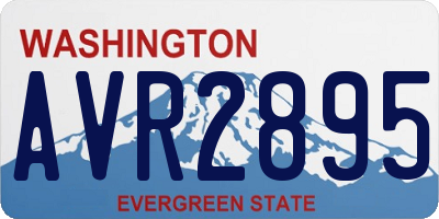 WA license plate AVR2895