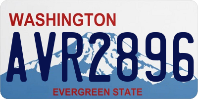 WA license plate AVR2896