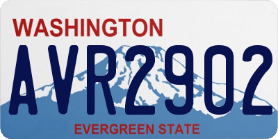 WA license plate AVR2902