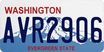 WA license plate AVR2906