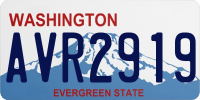 WA license plate AVR2919