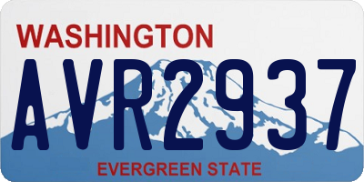 WA license plate AVR2937