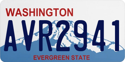 WA license plate AVR2941