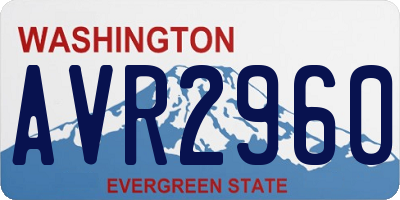 WA license plate AVR2960