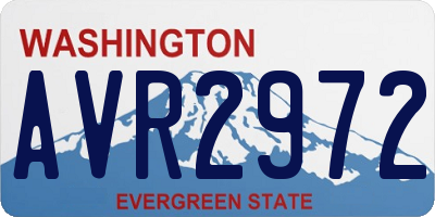 WA license plate AVR2972