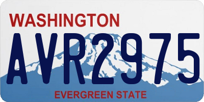 WA license plate AVR2975
