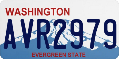 WA license plate AVR2979