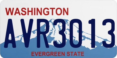 WA license plate AVR3013